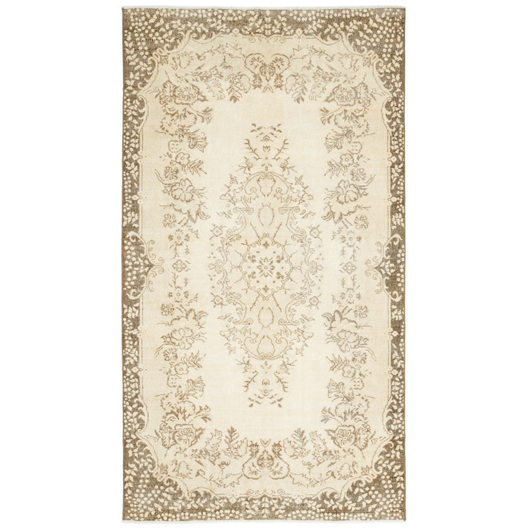 Rug N Carpet Handmade HandKnotted Wool Beige Rug Wayfair